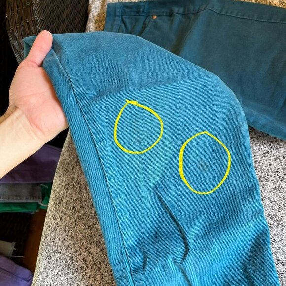 80s/90s vintage teal high waisted mom jeans MIchael G. 24/25/26 - Picture 5 of 7
